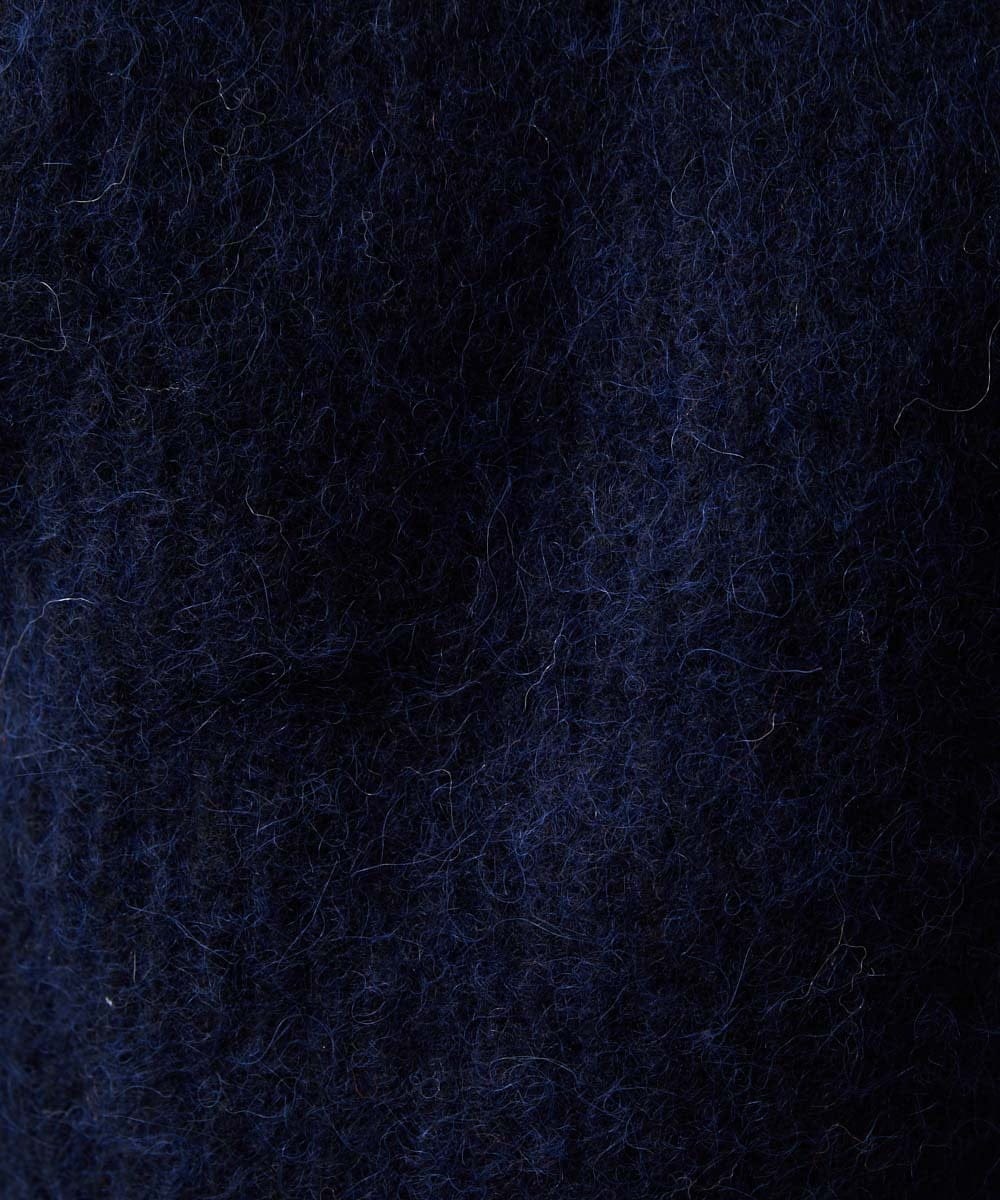 MNFAV07290 MICHEL KLEIN HOMME(ミッシェルクラン オム) ウールブレンドクルーネックニット ネイビー
