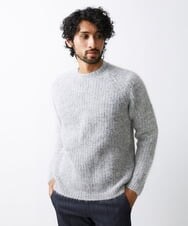 MNFAV07290 MICHEL KLEIN HOMME(ミッシェルクラン オム) ウールブレンドクルーネックニット ライトグレー