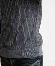 MNFAV11190 MICHEL KLEIN HOMME(ミッシェルクラン オム) 矢羽根柄 Vネックニット ダークグレー