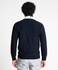 MNFAV12200 MICHEL KLEIN HOMME(ミッシェルクラン オム) 矢羽根柄 カーディガン ネイビー