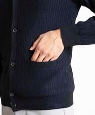 MNFAV12200 MICHEL KLEIN HOMME(ミッシェルクラン オム) 矢羽根柄 カーディガン ネイビー