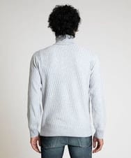 MNFAV13190 MICHEL KLEIN HOMME(ミッシェルクラン オム) 矢羽根柄 タートルネックニット ホワイト