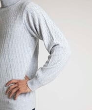 MNFAV13190 MICHEL KLEIN HOMME(ミッシェルクラン オム) 矢羽根柄 タートルネックニット ホワイト