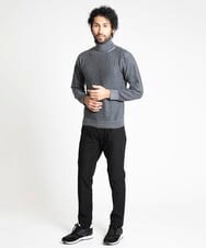 MNFAV13190 MICHEL KLEIN HOMME(ミッシェルクラン オム) 矢羽根柄 タートルネックニット ダークグレー