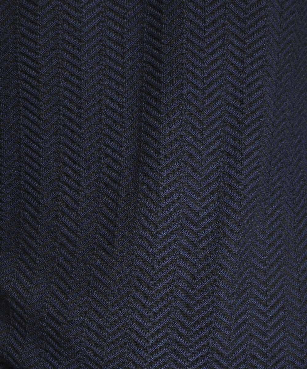 MNFAV14190 MICHEL KLEIN HOMME(ミッシェルクラン オム) ヘリンボンモックネックニット ネイビー