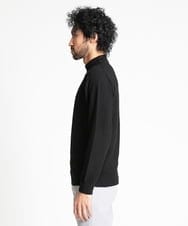 MNFAV14190 MICHEL KLEIN HOMME(ミッシェルクラン オム) ヘリンボンモックネックニット ブラック