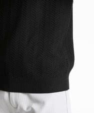 MNFAV14190 MICHEL KLEIN HOMME(ミッシェルクラン オム) ヘリンボンモックネックニット ブラック