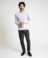 MNFAV15190 MICHEL KLEIN HOMME(ミッシェルクラン オム) ヘリンボンクルーネックニット ホワイト
