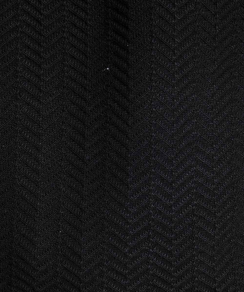 MNFAV15190 MICHEL KLEIN HOMME(ミッシェルクラン オム) ヘリンボンクルーネックニット ブラック