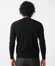 MNFCA58330 MICHEL KLEIN HOMME(ミッシェルクラン オム) ウェーブ柄カシミヤクルーネックニット ブラック