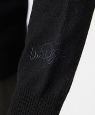 MNFCA58330 MICHEL KLEIN HOMME(ミッシェルクラン オム) ウェーブ柄カシミヤクルーネックニット ブラック