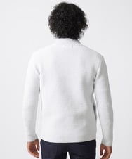 MNFCA80450 MICHEL KLEIN HOMME(ミッシェルクラン オム) 《日本製》モールスタンドZIPカーディガン ライトグレー