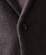 MNFCA81630 MICHEL KLEIN HOMME(ミッシェルクラン オム) 《日本製》へリンボン柄ウールニットジャケット ブラウン