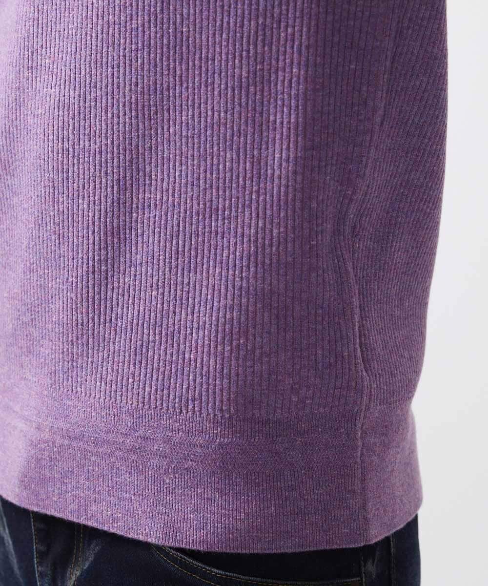 MNFCC61200 MICHEL KLEIN HOMME(ミッシェルクラン オム) リブ編みVネックニット パープル