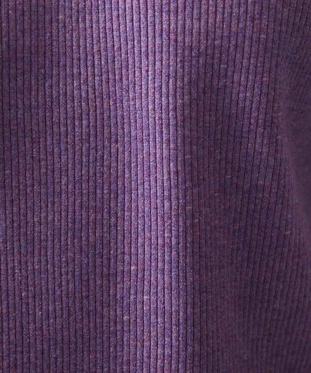 MNFCC61200 MICHEL KLEIN HOMME(ミッシェルクラン オム) リブ編みVネックニット パープル