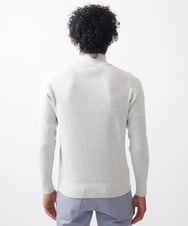 MNFCC62210 MICHEL KLEIN HOMME(ミッシェルクラン オム) リブ編みハーフジップニット ライトグレー
