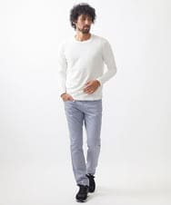 MNFCC65210 MICHEL KLEIN HOMME(ミッシェルクラン オム) ハイゲージクルーネック長袖ニット ホワイト