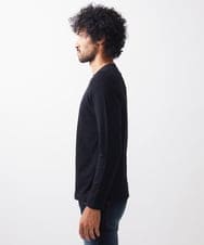 MNFCC65210 MICHEL KLEIN HOMME(ミッシェルクラン オム) ハイゲージクルーネック長袖ニット ブラック