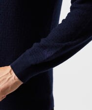 MNFCD60330 MICHEL KLEIN HOMME(ミッシェルクラン オム) カシミアモックネックニット ネイビー