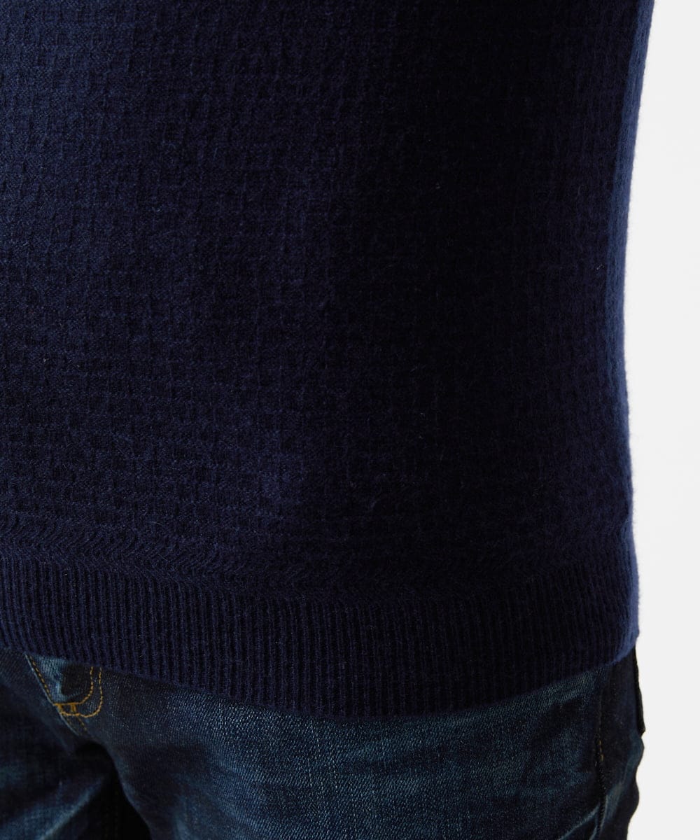 MNFCD60330 MICHEL KLEIN HOMME(ミッシェルクラン オム) カシミアモックネックニット ネイビー