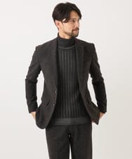 MNFCF11210 MICHEL KLEIN HOMME(ミッシェルクラン オム) ガーメントダイリブ　タートルネックニット ダークグレー