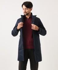 MNFCF12230 MICHEL KLEIN HOMME(ミッシェルクラン オム) ガーメントダイリブ　 ハーフジップニット パープル