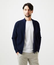 MNFCF50230 MICHEL KLEIN HOMME(ミッシェルクラン オム) スタンドカラ―ニットカーディガン ネイビー