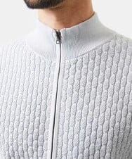 MNFCF50230 MICHEL KLEIN HOMME(ミッシェルクラン オム) スタンドカラ―ニットカーディガン ライトグレー