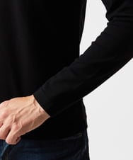 MNFCF59210 MICHEL KLEIN HOMME(ミッシェルクラン オム) モワール　クルーネックニット ブラック
