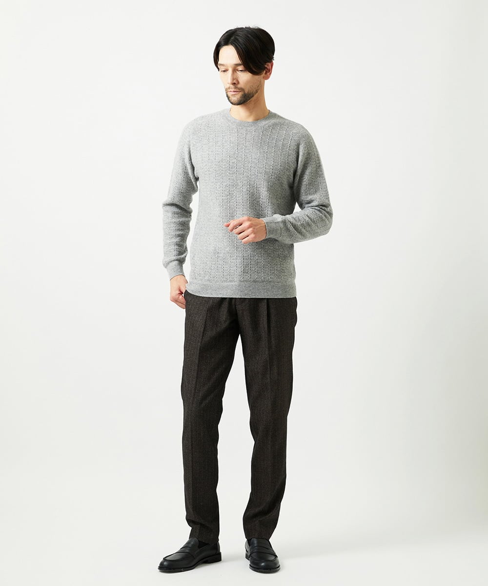 カシミヤクルーネックニット(ニット・セーター) | MICHEL KLEIN HOMME