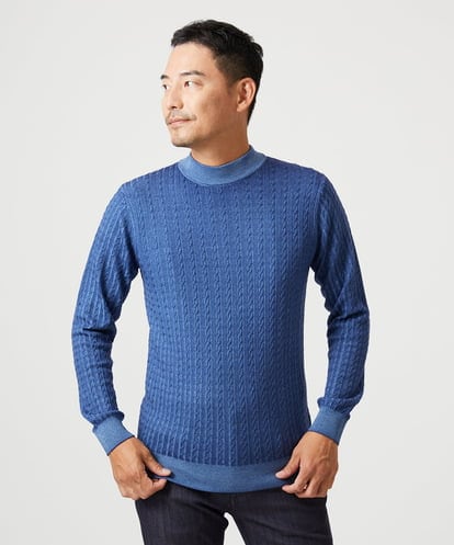 MNFCI11250 MICHEL KLEIN HOMME ケーブルモックネックニット
