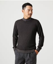 MNFCI11250 MICHEL KLEIN HOMME(ミッシェルクラン オム) ケーブルモックネックニット ダークグレー