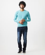 MNFDC50200 MICHEL KLEIN HOMME(ミッシェルクラン オム) クラシカルクルーネックニット グリーン
