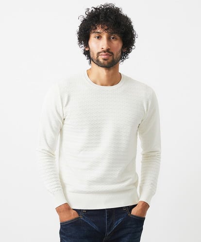 MNFDC50200 MICHEL KLEIN HOMME クラシカルクルーネックニット
