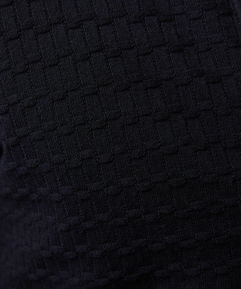 MNFDC51230 MICHEL KLEIN HOMME(ミッシェルクラン オム) クラシカルニットZIPアップカーディガン ブラック