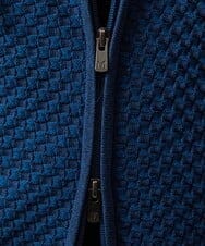 MNFDC52230 MICHEL KLEIN HOMME(ミッシェルクラン オム) 【2025年モデル】ニットZIPアップパーカー セットアップ ブルー