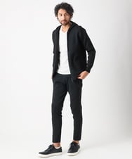MNFDC52230 MICHEL KLEIN HOMME(ミッシェルクラン オム) 【2025年モデル】ニットZIPアップパーカー セットアップ ブラック