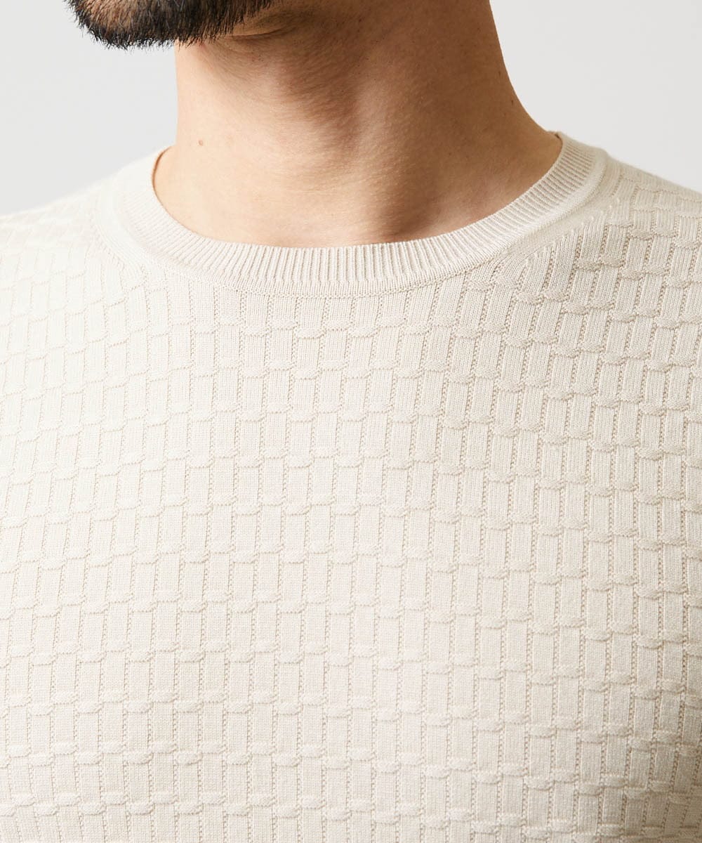 MNFDF50200 MICHEL KLEIN HOMME(ミッシェルクラン オム) クラシカルクルーネックニット ベージュ