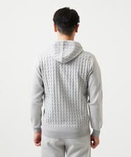 MNFDF52230 MICHEL KLEIN HOMME(ミッシェルクラン オム) 【セットアップ】ニットジップアップパーカー ライトグレー