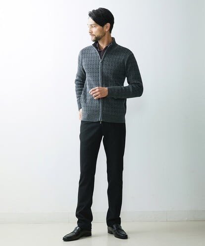 MNFDS21200 MICHEL KLEIN HOMME スタイリッシュジップアップセーター
