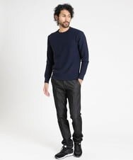 MNFDX50200 MICHEL KLEIN HOMME(ミッシェルクラン オム) 矢羽クルーネックニットカットソー ネイビー(57)