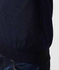 MNFGC57360 MICHEL KLEIN HOMME(ミッシェルクラン オム) ダイアゴナル柄ニットカーディガン ネイビー