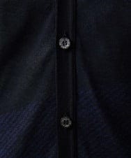 MNFGC57360 MICHEL KLEIN HOMME(ミッシェルクラン オム) ダイアゴナル柄ニットカーディガン ネイビー
