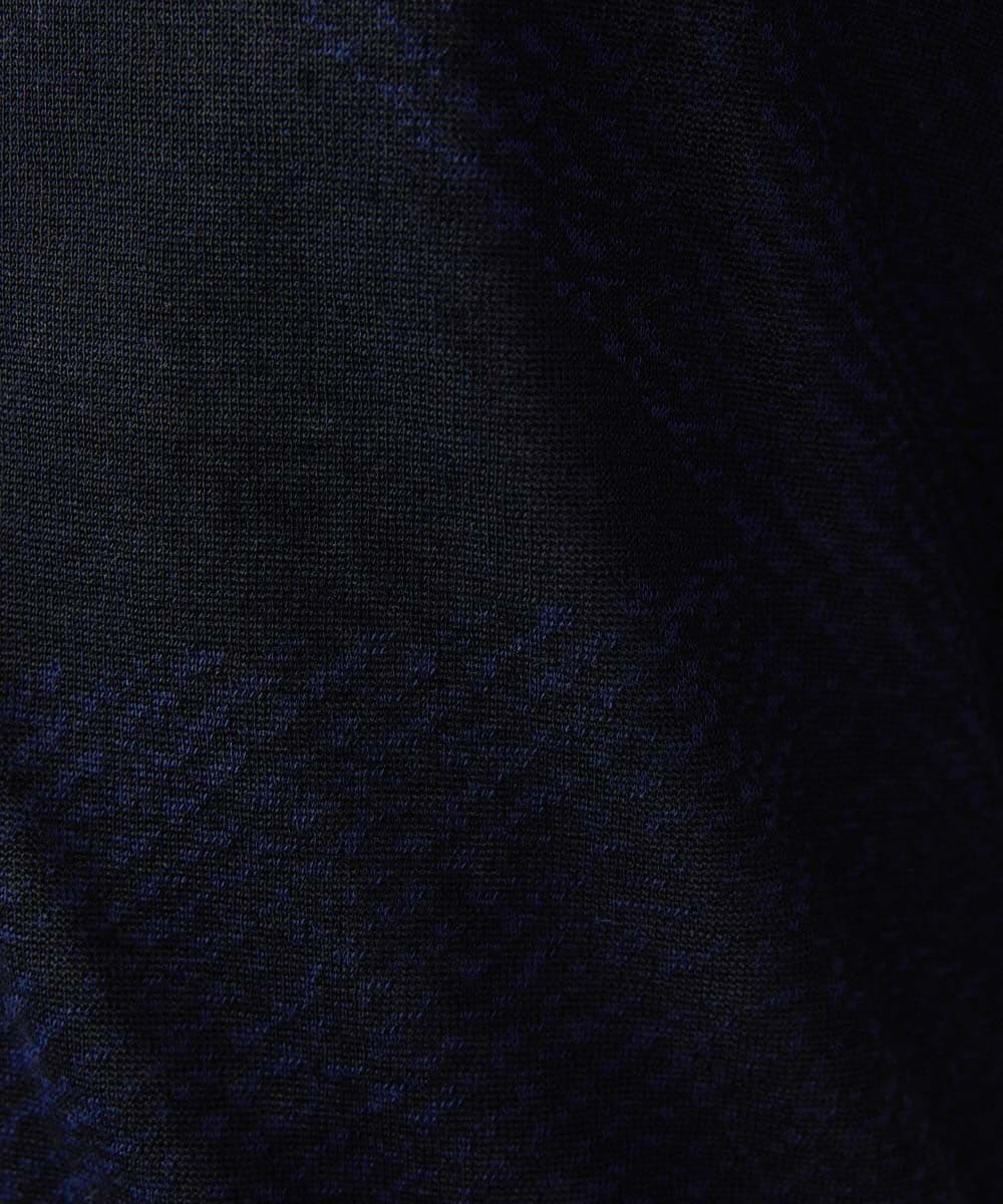 MNFGC57360 MICHEL KLEIN HOMME(ミッシェルクラン オム) ダイアゴナル柄ニットカーディガン ネイビー
