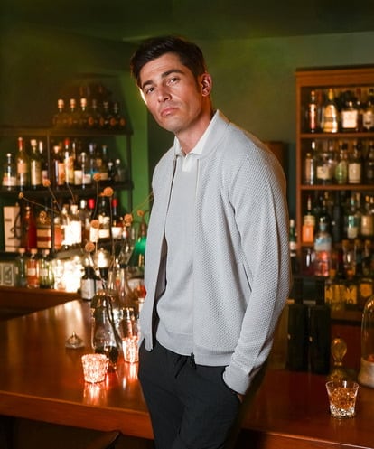 MNFGD56430 MICHEL KLEIN HOMME 《日本製》見附ニットMA1ブルゾン