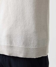 MNFGD57270 MICHEL KLEIN HOMME(ミッシェルクラン オム) 《日本製》見附ニット半袖ポロシャツ アイボリー