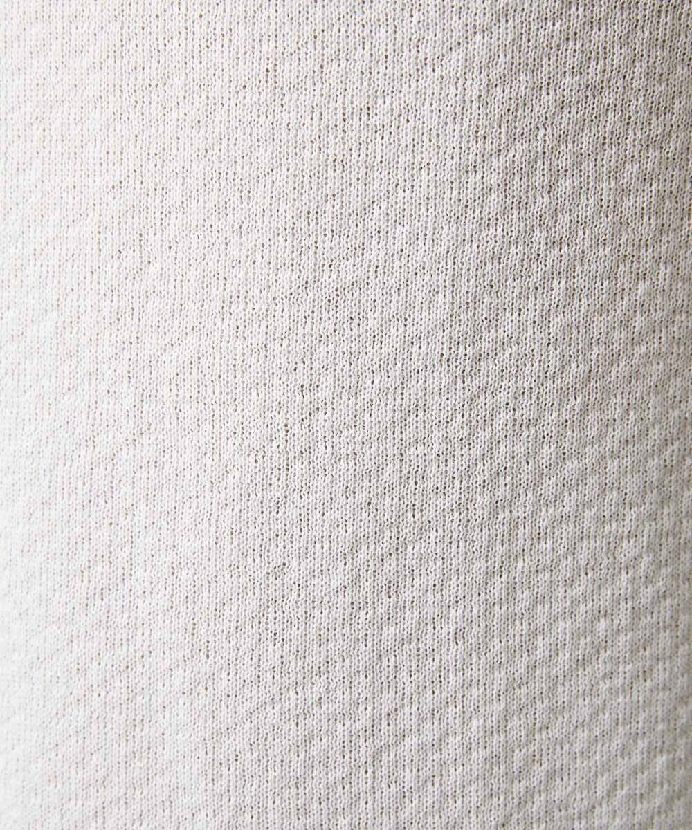 MNFGD57270 MICHEL KLEIN HOMME(ミッシェルクラン オム) 《日本製》見附ニット半袖ポロシャツ アイボリー