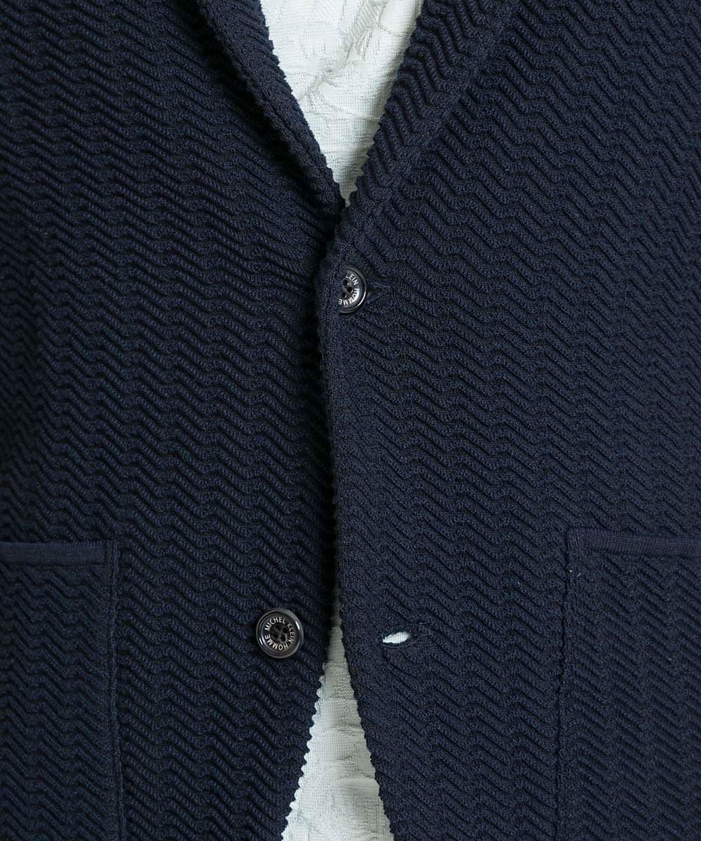 MNFGV53590 MICHEL KLEIN HOMME(ミッシェルクラン オム) ニットジャケット ネイビー