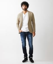 MNFGV53590 MICHEL KLEIN HOMME(ミッシェルクラン オム) ニットジャケット ベージュ