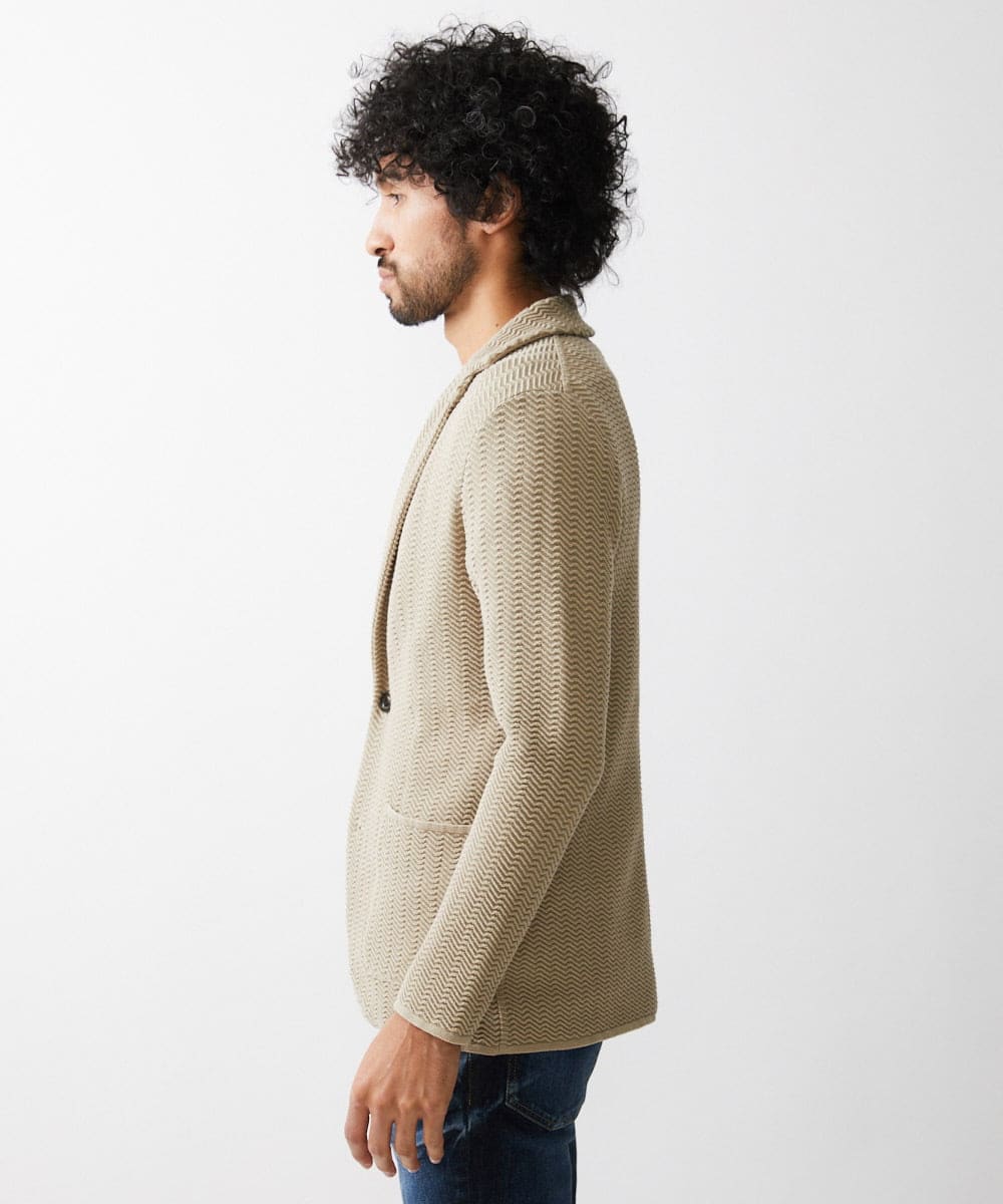 MNFGV53590 MICHEL KLEIN HOMME(ミッシェルクラン オム) ニットジャケット ベージュ